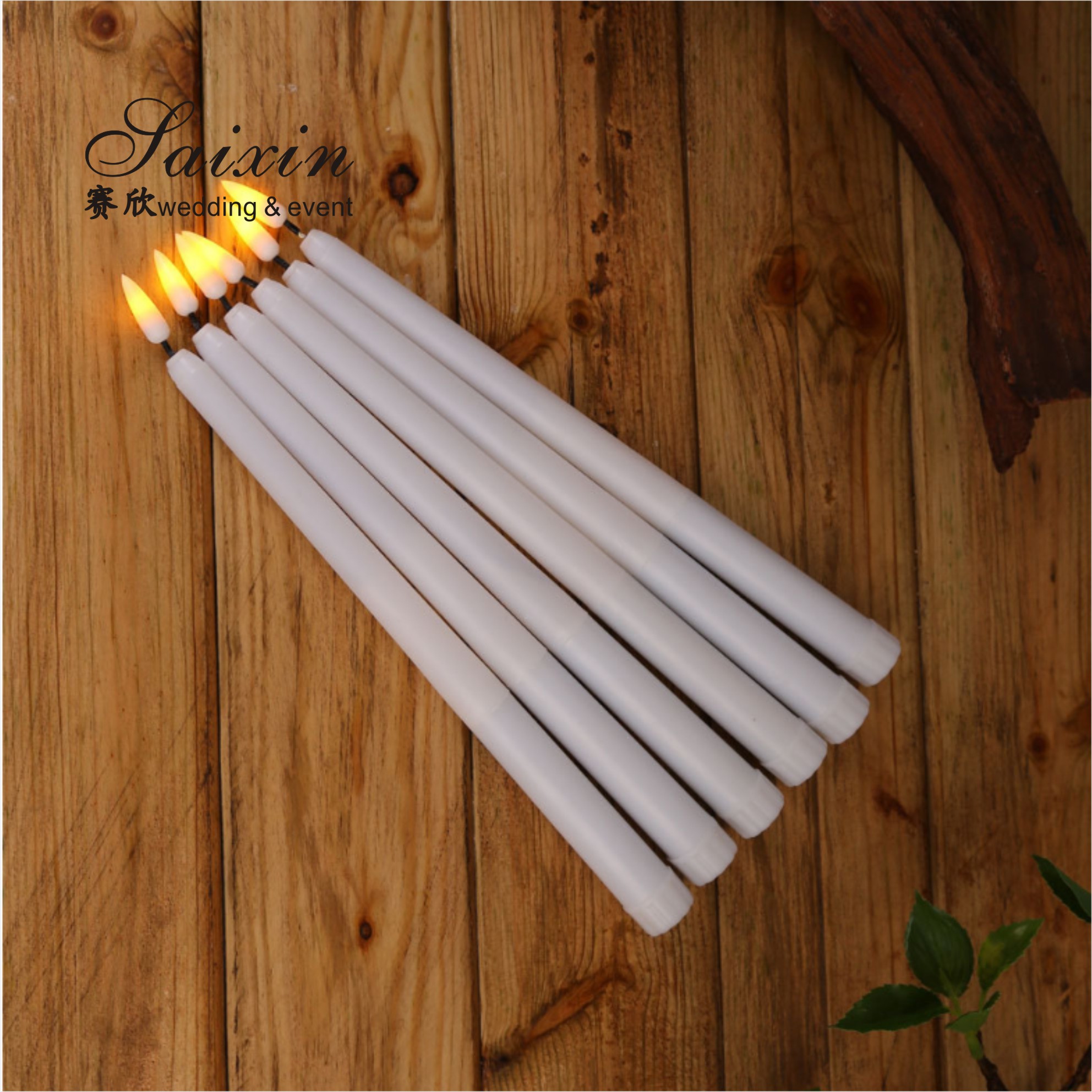 Good quality event decoration real wax dripping dancing flame LED pillar candle