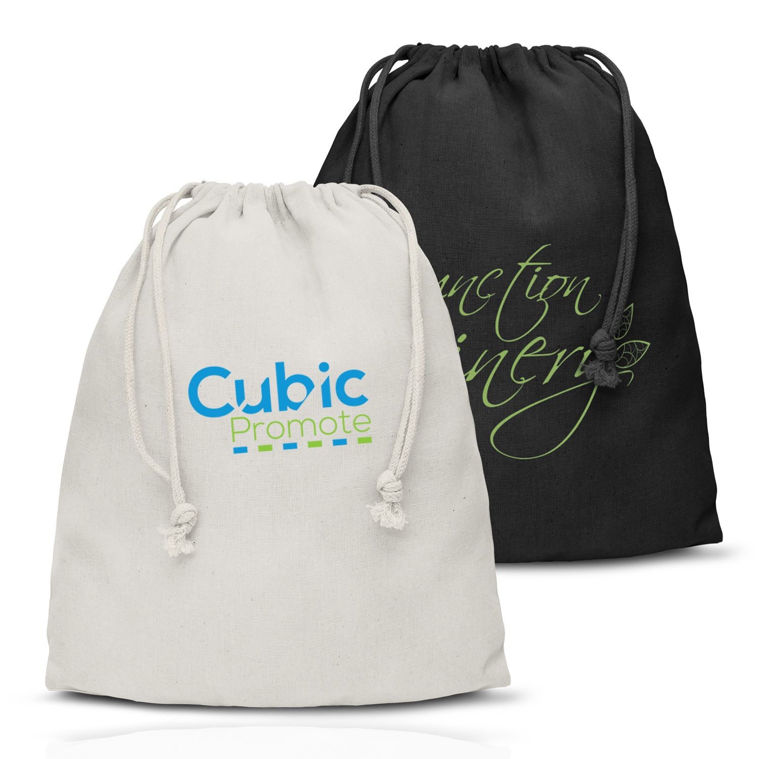 Small Custom Cotton Drawstring Bags Bulk With Shoe Compartment Machine Washable