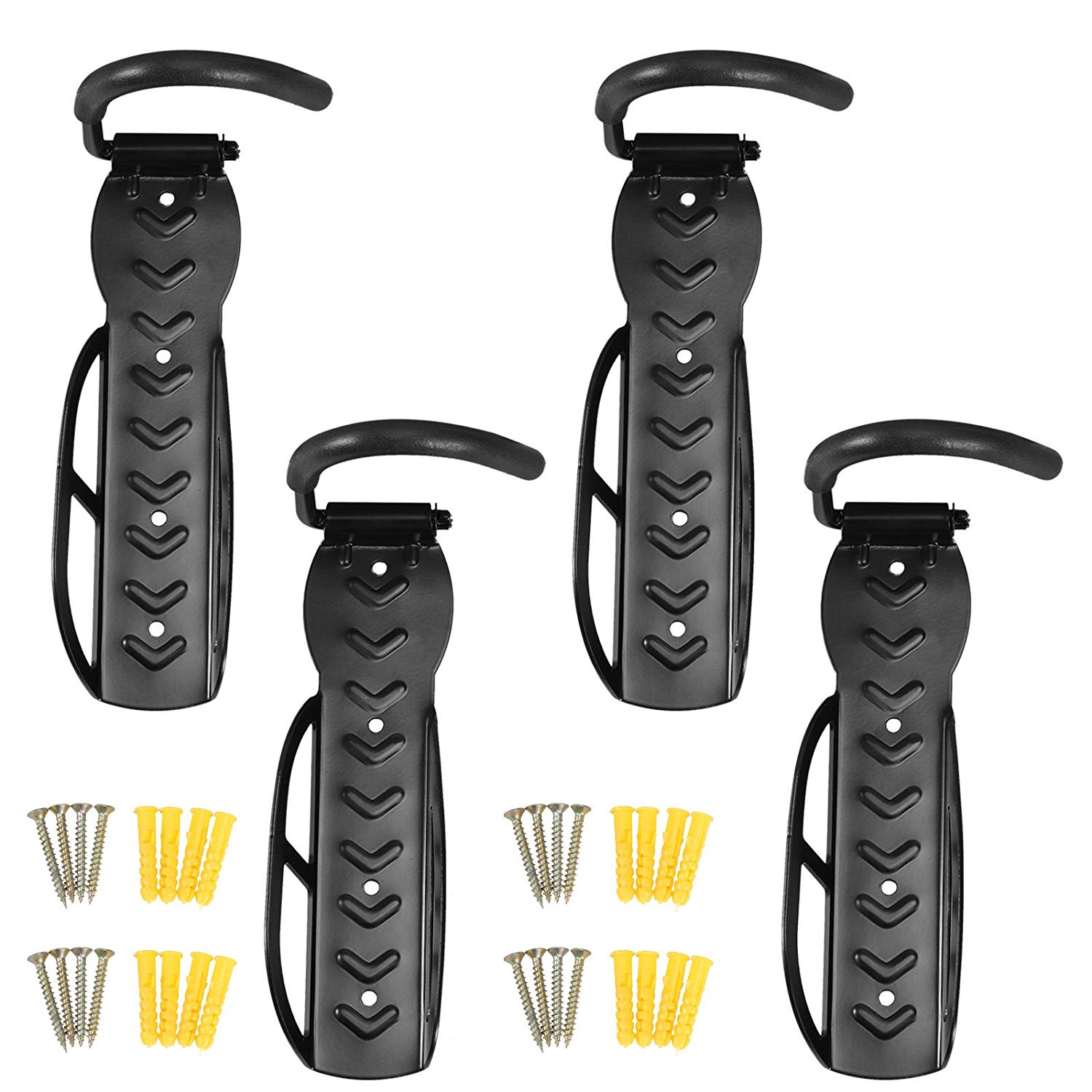 Power Coating Carbon Steel Bicycle Carrier Wall Mount Includes Screws and Dowels