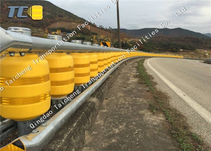Yellow Orange Highway Safety Guardrail EVA Rotating Barrier