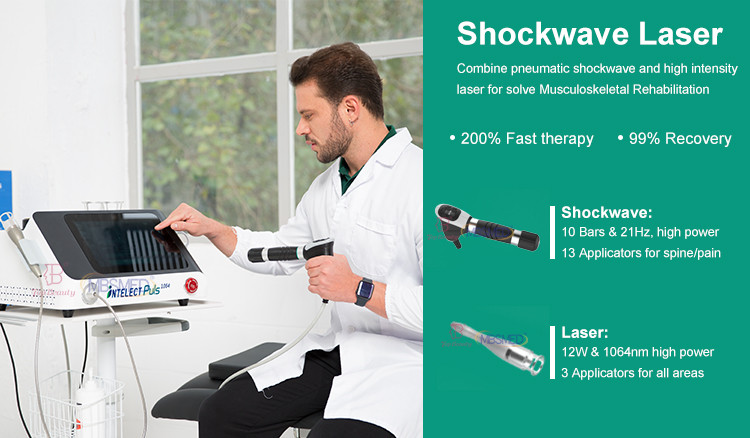 Shockwave Shock Wave Therapy Laser 1064nm Physiotherapy Equipment