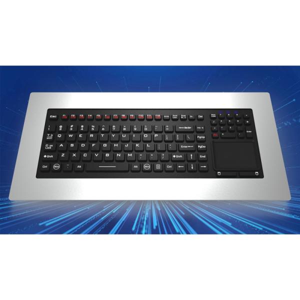 IP65 Panelmount Stainless Steel Metal Silicone Industrial Medical Keyboard With
