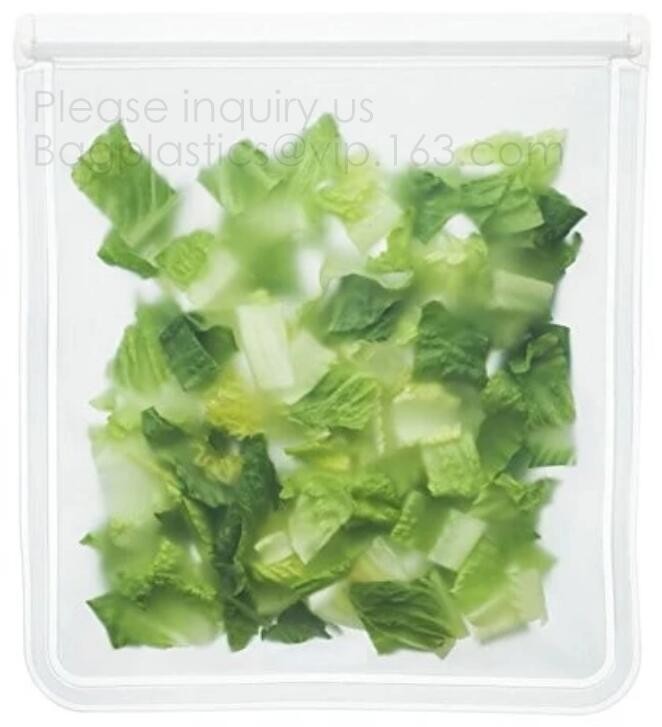 Reusable Silicone Food Storage Bag Washable Silicone Fresh Bag for Fruits Vegetables Meat Preservation bagplastics bagea
