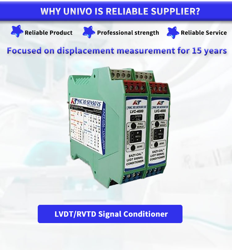 UNIVO LVC4000Y LVDT RVDT Half Bridge Differential Transmitter for Industrial Signal Conversion
