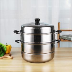  All - Season Household Stackable Steamer Pot Two Layers With Handle Manufactures