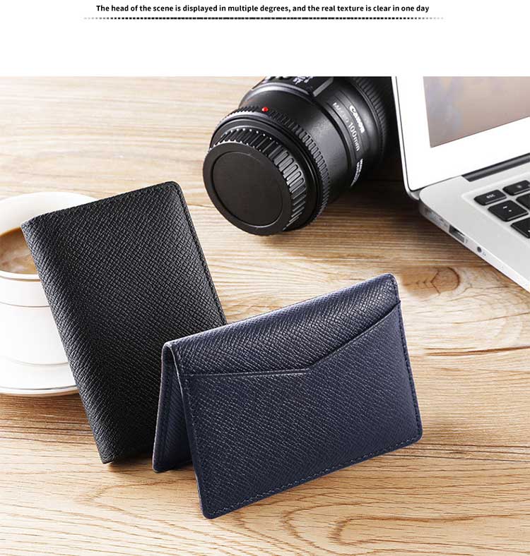 Long Credit Card Holder Wallet Pvc Pure Leather Minimalist Slim Wallets Bi Fold Holders