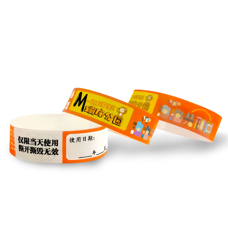 Factory Custom Tyvek Dupont Paper Wristband Activity Barcode Events Paper Event Admission Bracelet Wristbands
