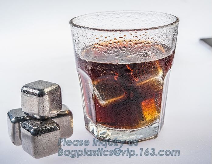 Bar accessories recyclable stainless steel whiskey ice cube stones, Stainless Steel Ice bar cooler, steel bar cold fresh