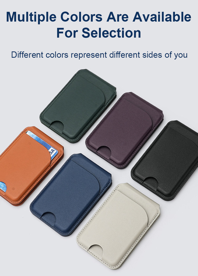 Premium Leather Magnetic Wallet Phone Stand Adjustable Magsafe Card Holder