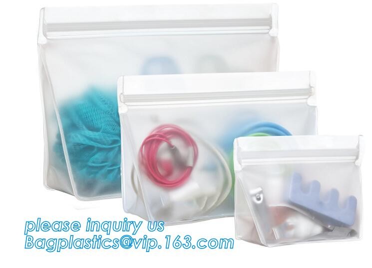 Food Grade Leakproof Fresh Large Zipper Freezer Reusable Silicone Food Preservation Storage Bags With bagplastic