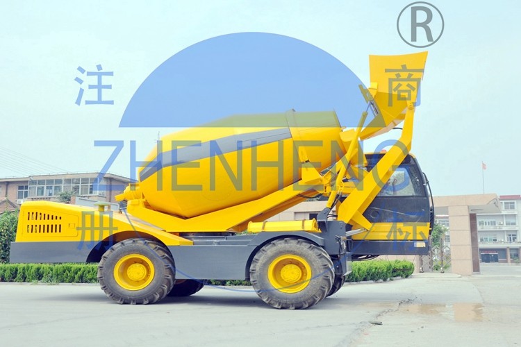 Batch Type Self Loading Concrete Mixer High Speed Productivity For Rural Construction