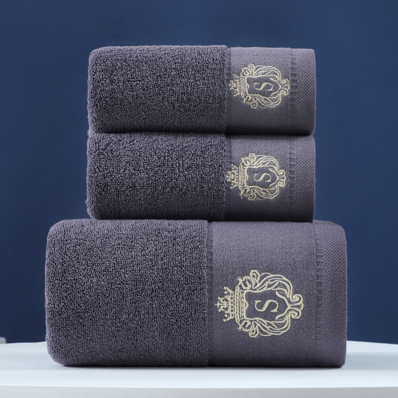 Customized Logo Embroidered Pure Cotton Towel Sets Soft and Absorbent Perfect Gift