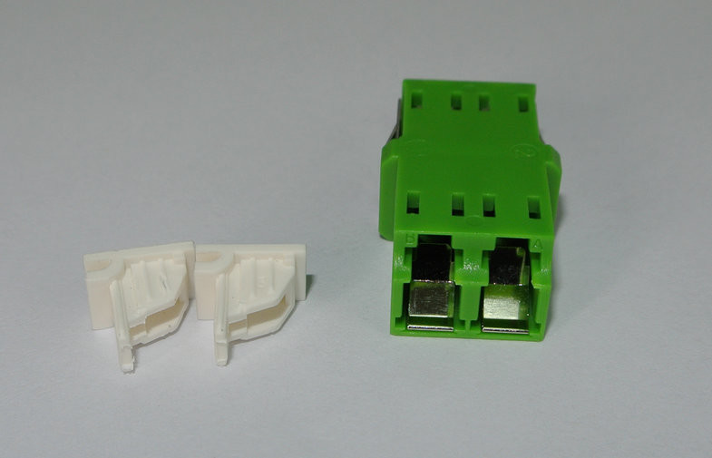 LC/APC Duplex Fiber Optic Adapter With Internal Shutter For FTTH FTTB FTTX Network