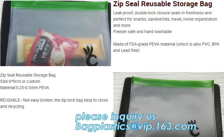 Food Grade Leakproof Fresh Large Zipper Freezer Reusable Silicone Food Preservation Storage Bags With bagplastic