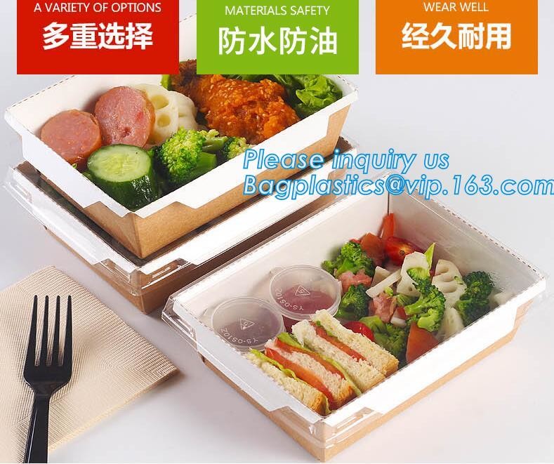 Cheap Cardboard foldable kraft paper lunch box with window,Lunch noodle fast food kraft paper box by customized logo pri