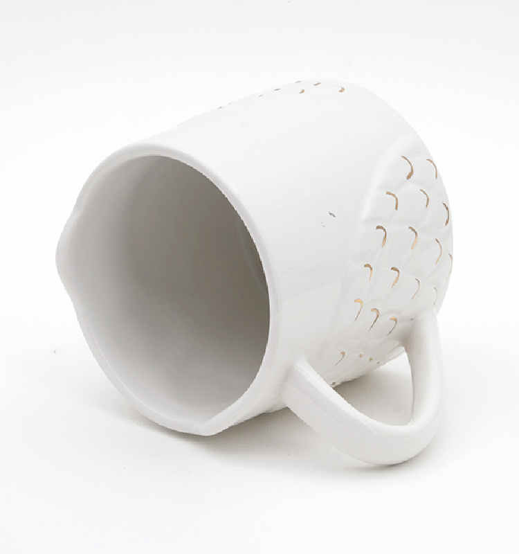 Custom Design White 16oz 3d Hand Paint Earthenware Owl Mug Ceramic Coffee