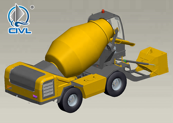 2 - 10M3 Hotsell Portable Cement Concrete Mixing Equipment / Concrete Mixer With Tire
