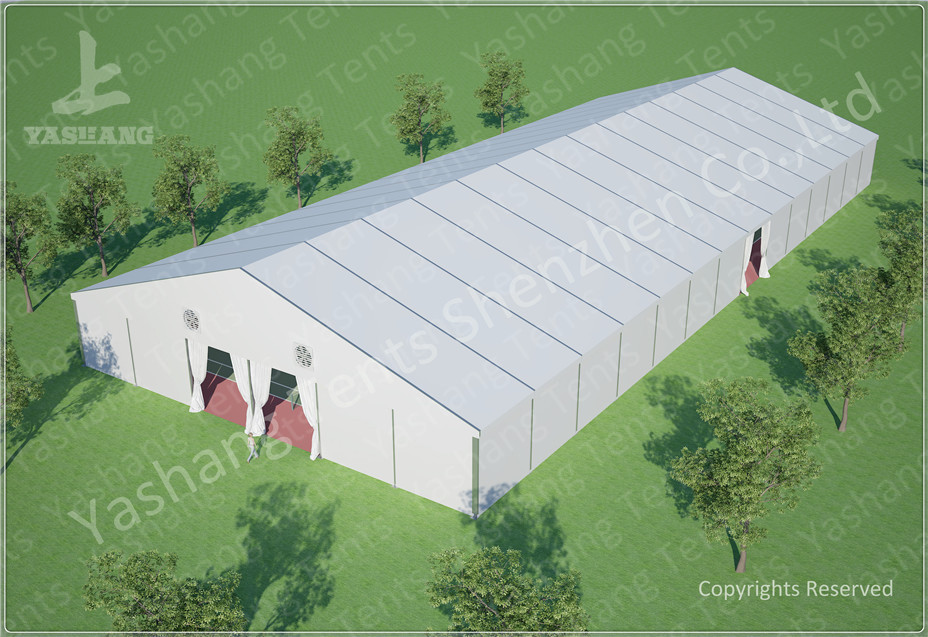 300 People White Sunshade Outdoor Event Tent , Party / Festival Event Tent