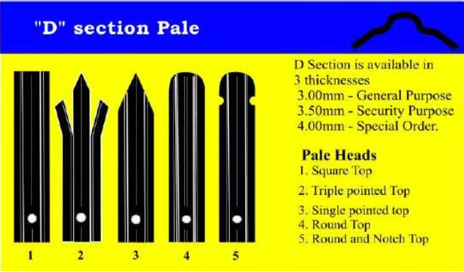 Residential Security Low Carbon Steel Palisade Fencing Rodent Proof