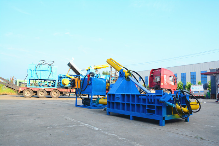 Horizontal Metal Briquetting Machine Hydraulic Scrap Iron Baler
