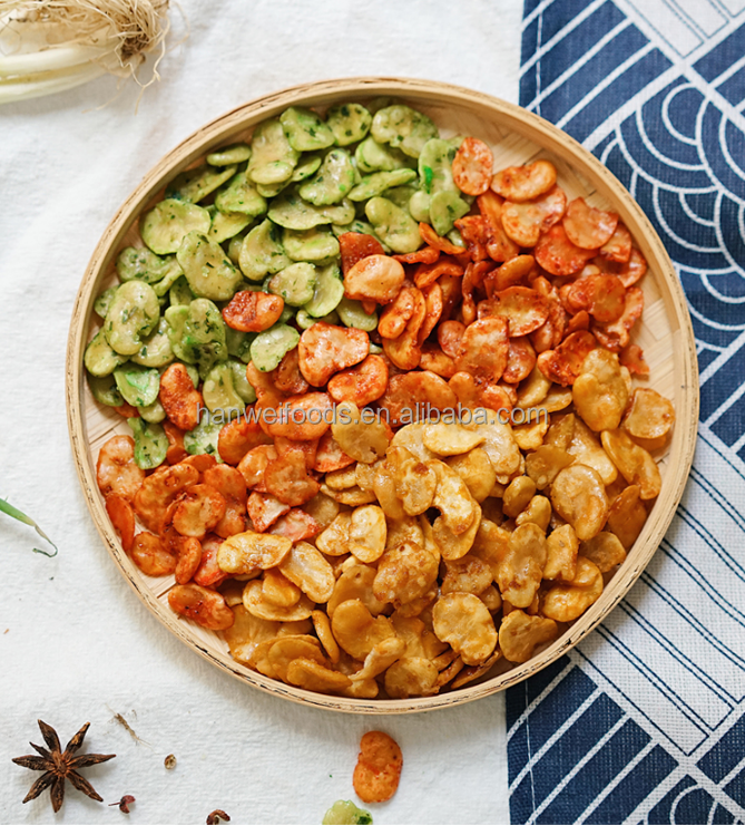 Slice Chips Spicy Broad Beans OEM Pizze Flavor Healthy Crispy Snacks