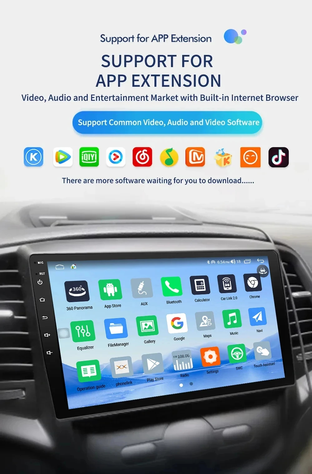 USB Connection Universal Android Car Screen for 7 9 10.1 inch Double Din Car Radio