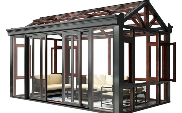 Customized Size Free Standing Sunrooms Aluminum Alloy Material Solarium For 4 Season