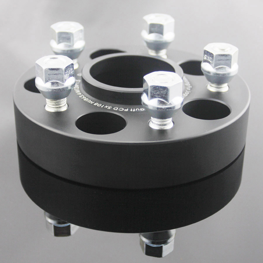 Forged Aluminum Wheel Spacers Anodize Black 5x108 15mm Wheel Spacers