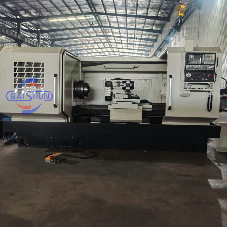 Precision QK1322 Automatic Horizontal Flat Bed CNC Pipe Thread Lathe Machine For Sale