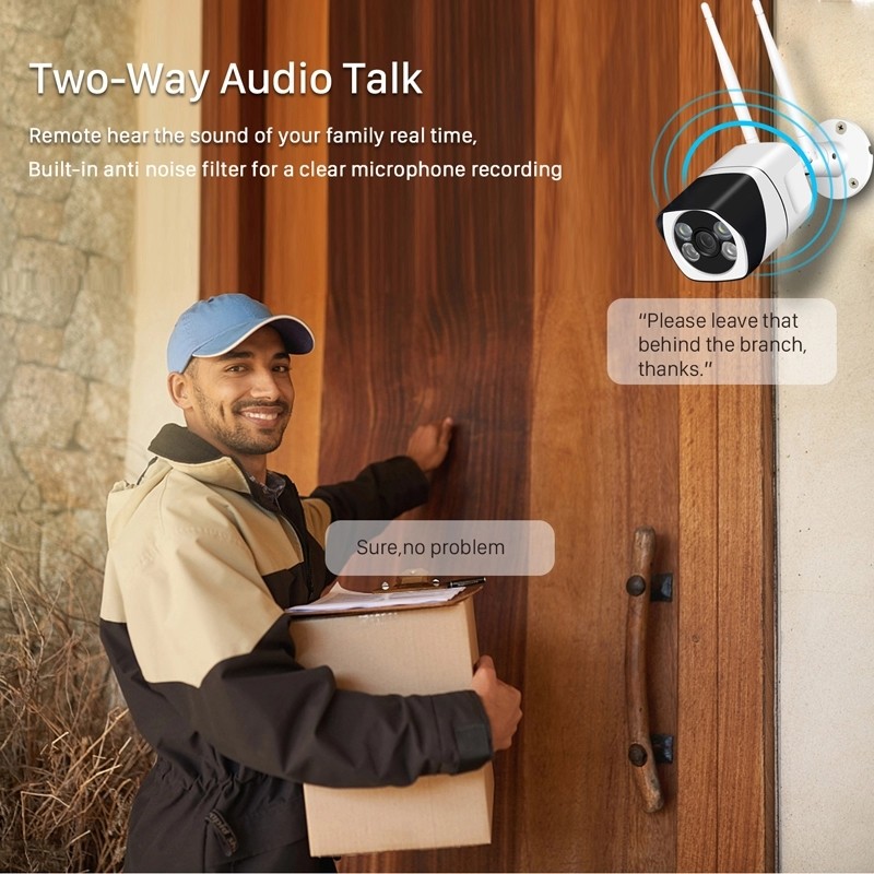 Tuya Smart Wireless Surveillance Cameras PTZ IP Camera Auto Tracking 2.4G WiFi