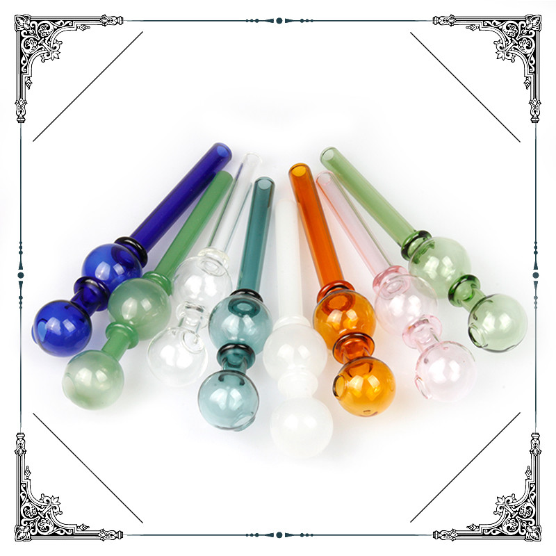 Mini Pink Burning Tube Pyrex Glass Oil Burner for Smoking Water Bong