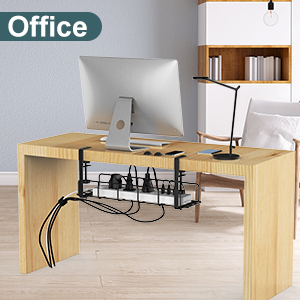 Home Office Desk Mount Cable Management Tray Non-folding Rack Storage Holders Racks