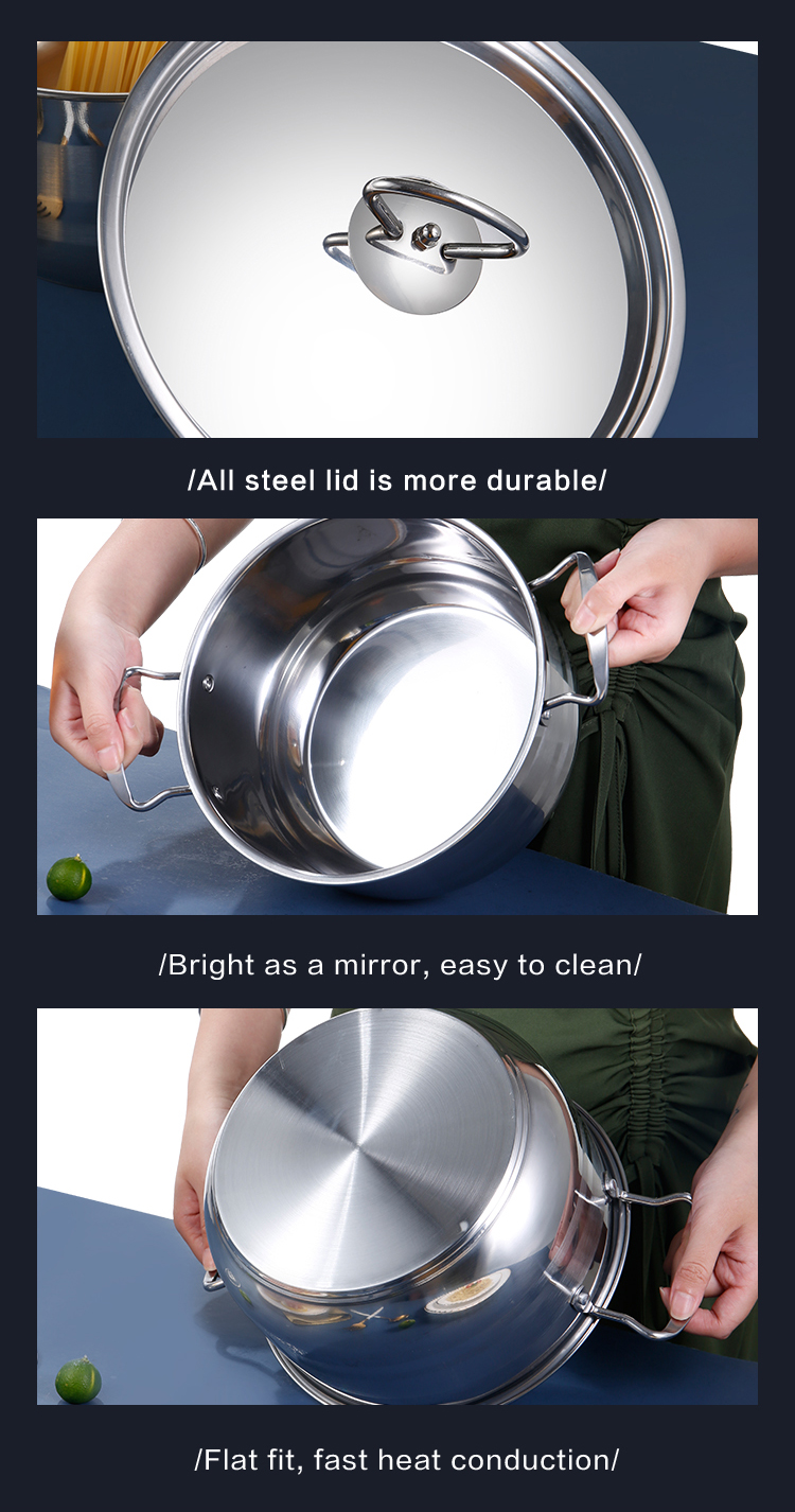 Quality 8 Pieces Stainless Steel 410 Non Stick Pan Cookware Sets Kitchemware Pot