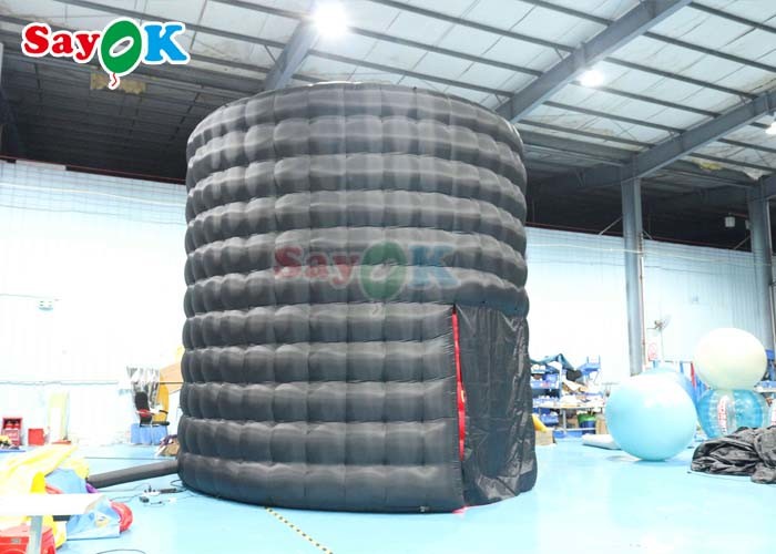 LED Inflatable Photo Booth Black Double Door 5m Diameter