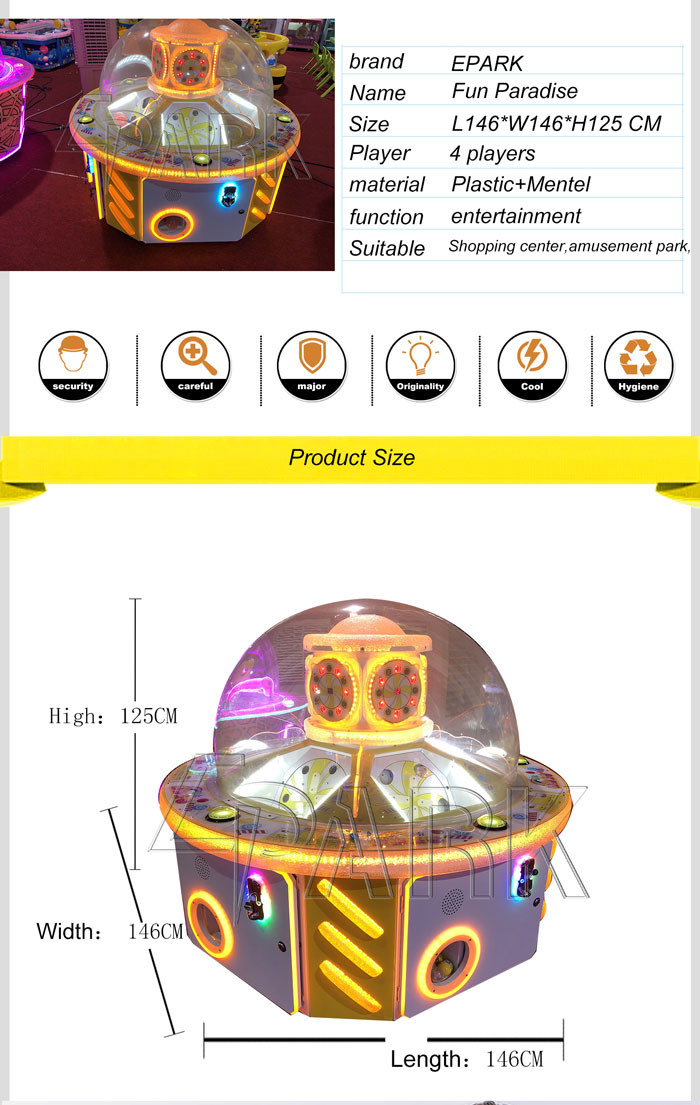 Carnival Game 4 Players Gumball Capsule Candy Vending Machine With Lcd Screen