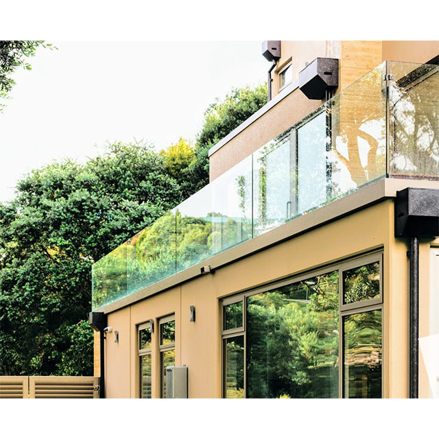 Modern Design Mirror Polishing Handrail Glass Balustrade With Rust Resistance