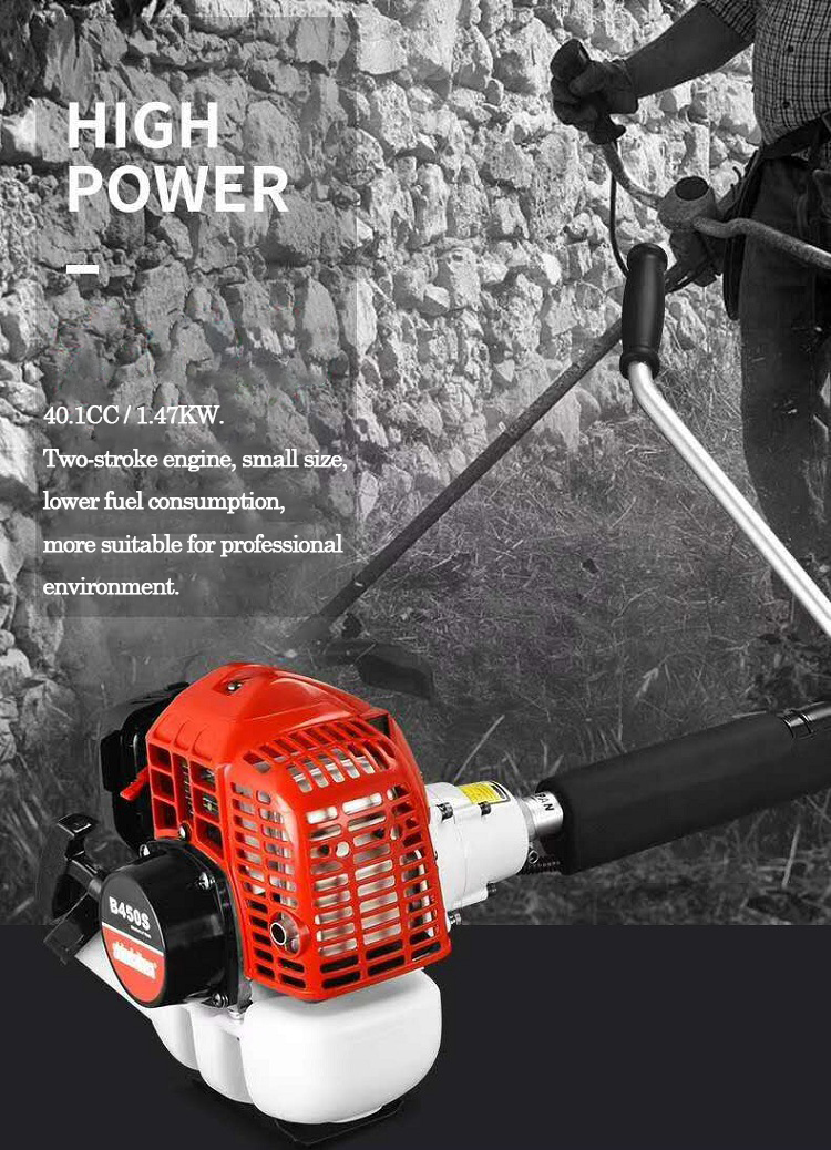 40.1 CC 2 Stroke Gasoline Brush Cutter B450 1650mm Pipe Length
