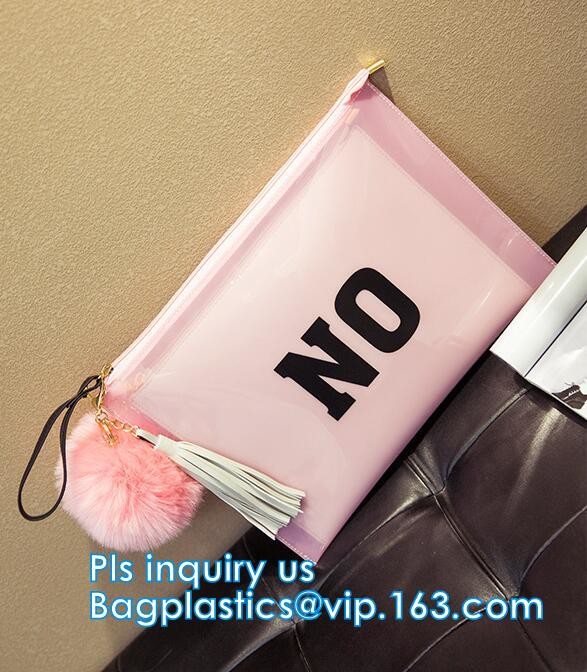 printed OEM logo slider zip lock bags, Slider Undergarment Bag With Lock, vinyl pvc A4 file bag with slider Zip lockkk
