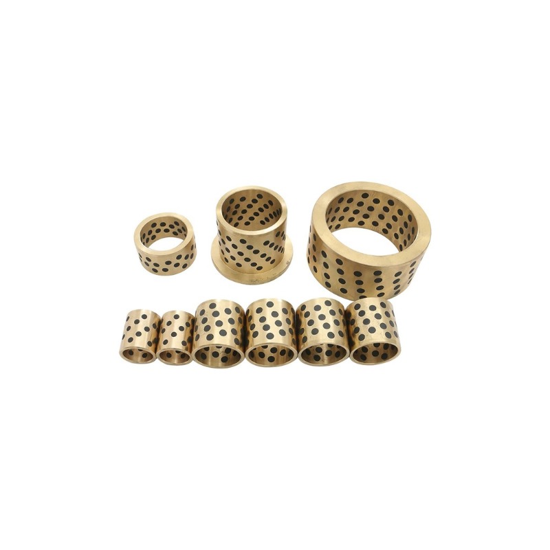 Maintenance Free Graphite Plugged Bronze Bearings Valves Bushing Steel / Copper Composite