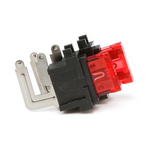 Double Triplet Tetrad PCB Mount Blade Fuse Holder with PA66 Material and Brass Terminal for Automotive Applications