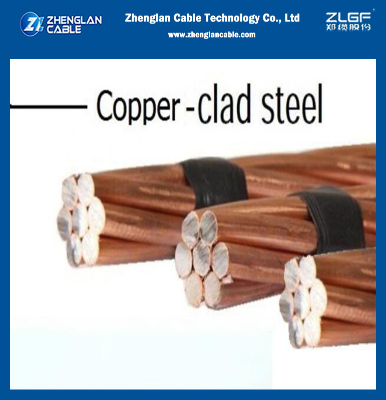 Copper Clad Steel Earth Wire CCS Grounding Wire Bare Copper Conductor Customize Size Availab 30% Conductivity