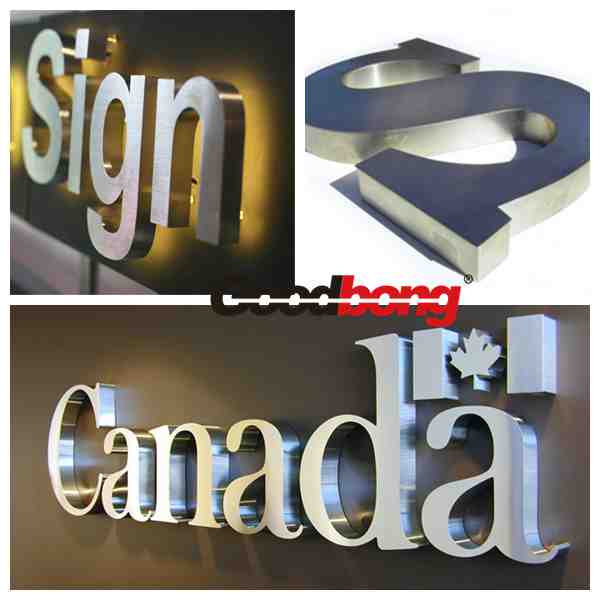 Metal Adhesive Letters, self adhesive metal letters, backlit metal letter