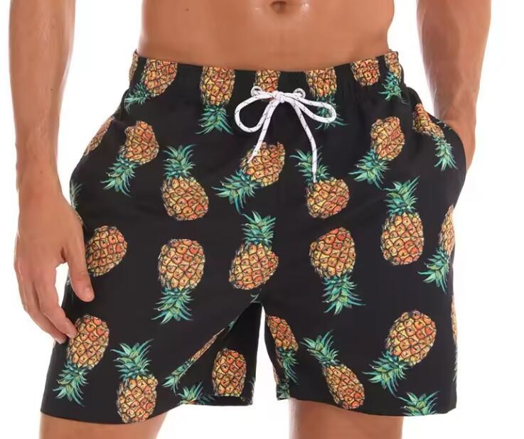 3D Print Plus Size Beach Shorts Cartoon Printed Mens Surf Trunks Nontoxic