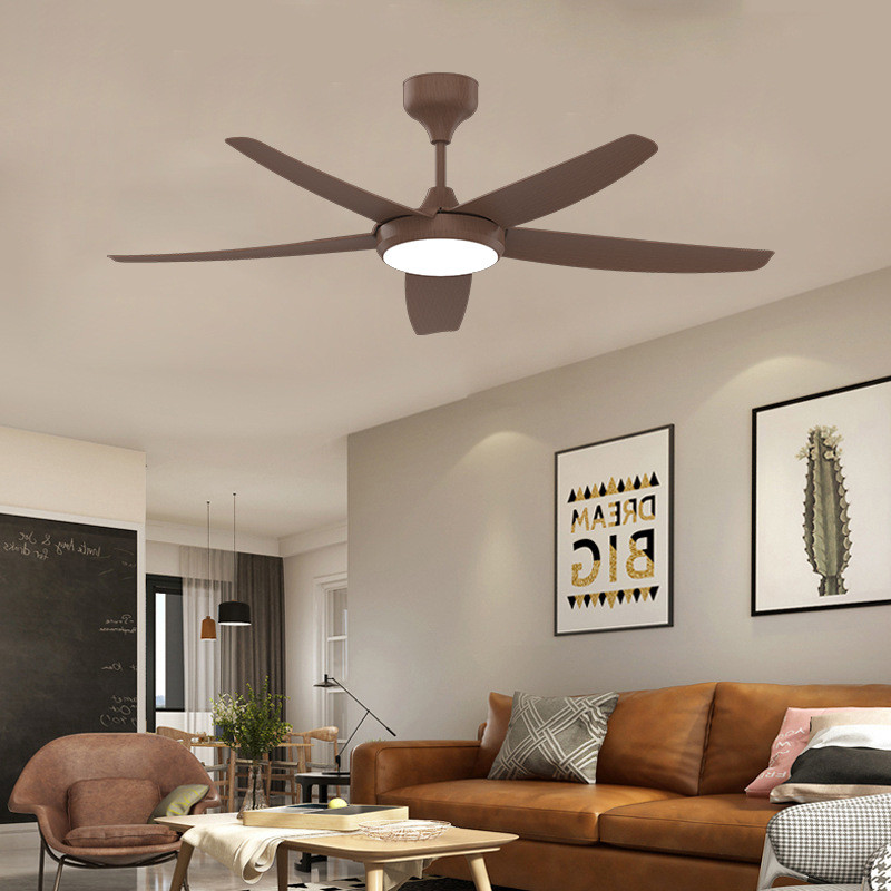American LED Light Hanging Fan Lamp Simple Chandelier Living Room New Inverter Technology Modern Design Home Restaurant Plastic