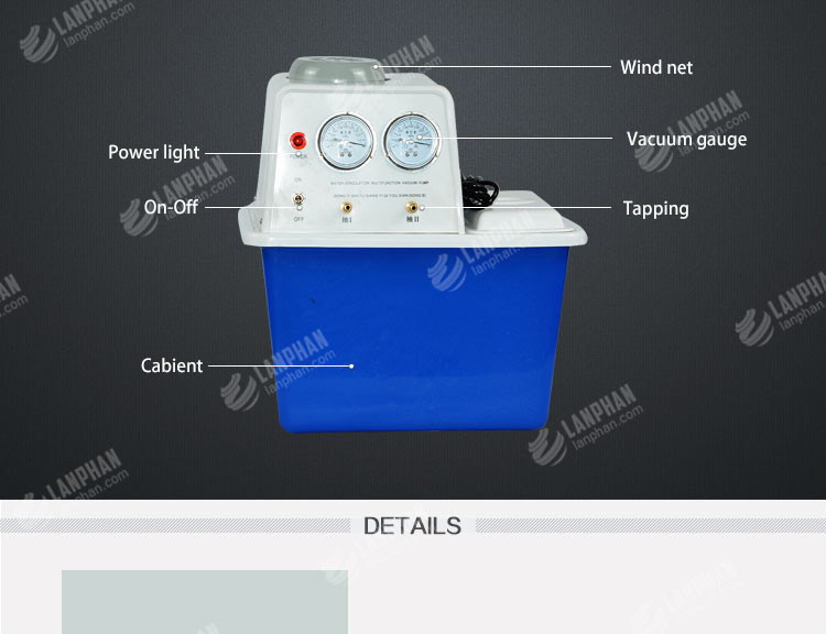 High Volume Water Circulating Vacuum Pump Low Pressure Lab Desktop
