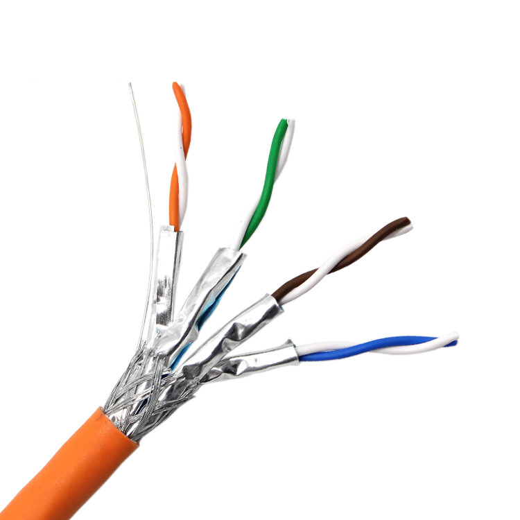 40G 2000Mhz CAT8 CAT7E Ethernet LAN Cable Double Shielded FTP