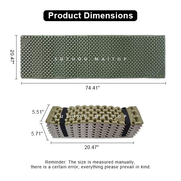 Waterproof Camping Mat Ultralight Foam Sleeping Pad For Hiking