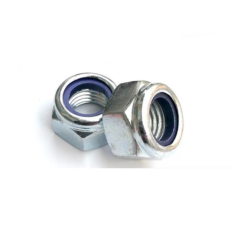 Metal Hex Flange Nylon Lock Nut Type DIN985 for Heavy Industry Fastening Applications