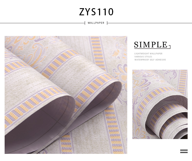 Floral 3D Brick PVC Self Adhesive Wallpaper Roll Heat Insulation