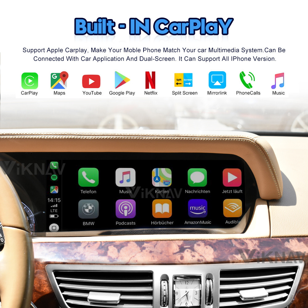 12.3 Inch android head unit Mercedes BENZ S Class W221 W216 car stereo with apple carplay